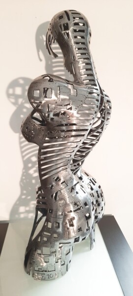 Sculpture titled "Transparence du met…" by David Fabié, Original Artwork, Metals