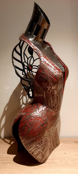 Sculpture titled "Maryline" by David Fabié, Original Artwork, Metals