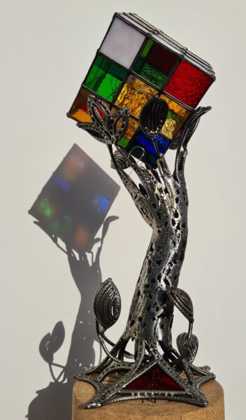 Escultura titulada "Symbiose" por David Fabié, Obra de arte original, Metales