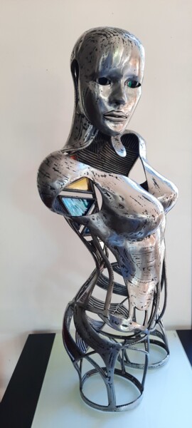 Sculpture titled "Ma Valentine" by David Fabié, Original Artwork, Metals