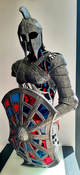 Escultura titulada "GLADIATOR" por David Fabié, Obra de arte original, Metales
