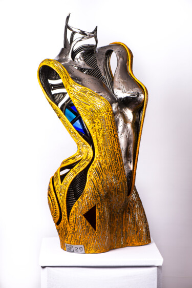 Sculpture titled "Océane" by David Fabié, Original Artwork, Metals