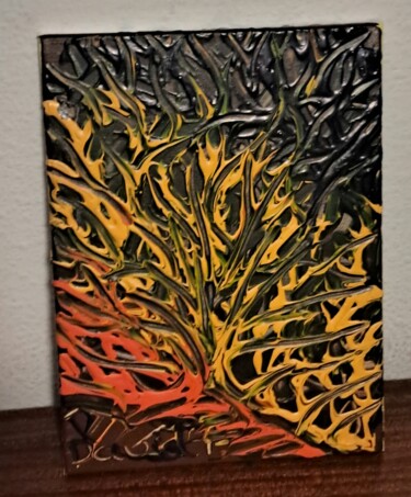 Painting titled "Fuego" by David Fernández Collado, Original Artwork, Acrylic
