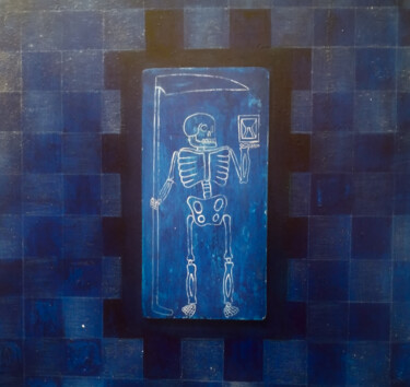 Malerei mit dem Titel "La pandemia/the pan…" von David Fernández Ruiz, Original-Kunstwerk, Öl