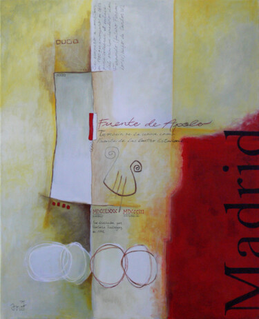 Painting titled "Fuente de Apolo" by David García Rincón, Original Artwork, Acrylic Mounted on Wood Stretcher frame