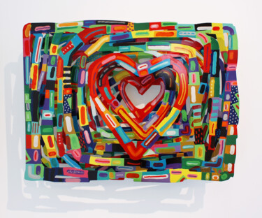 Heartbeat Sculpture intitulée "Heartbeat" par David Gerstein, Œuvre d'art originale, Aluminium