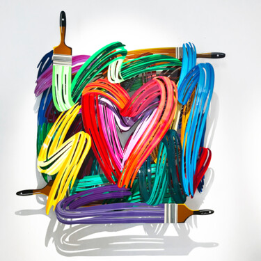 Graffiti Heartist - Large Painting titled "Graffiti Heartist -…" by David Gerstein, Original Art, Aluminium