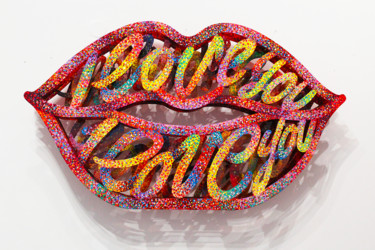 Sculpture intitulée "Read my Lips" par David Gerstein, Œuvre d'art originale, Métaux