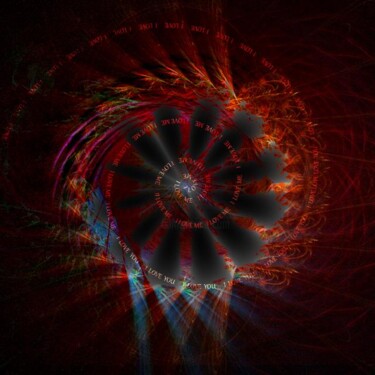 Digitale Kunst getiteld "Love Spirals Outward" door David Glotfelty, Origineel Kunstwerk, 2D Digital Work