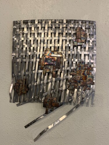 Escultura intitulada "Unravelled" por David Goecke, Obras de arte originais, Aço inoxidável