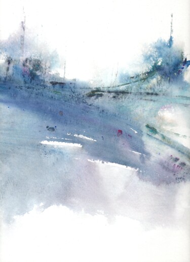 Peinture intitulée "Sans-titre 04" par David Guerguin, Œuvre d'art originale, Aquarelle