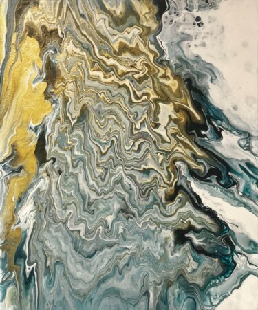 Peinture intitulée "Roche coulée" par David Guerguin, Œuvre d'art originale, Acrylique