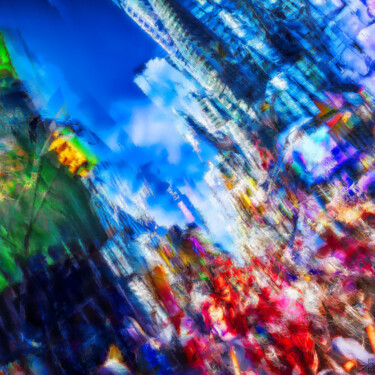 Fotografie getiteld "Times Square Block…" door David Hathaway, Origineel Kunstwerk, Digitale fotografie