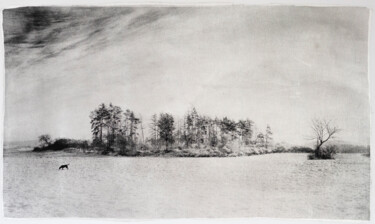 Fotografia intitulada "Landscape in Winter…" por David Heger, Obras de arte originais, Fotografia Manipulada
