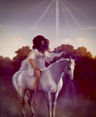Painting titled "Lightbreeze" by David Jean, Original Artwork, Oil