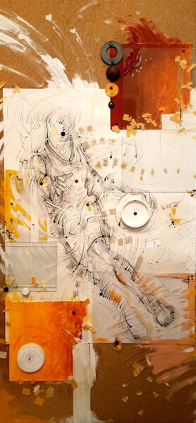 Dessin intitulée "La passe collée" par David Jean'S Nokerman, Œuvre d'art originale, Crayon