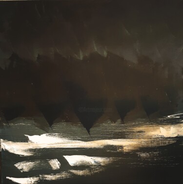Malerei mit dem Titel "voiles noires, la c…" von Véronique Knusmann David, Original-Kunstwerk, Öl Auf Keilrahmen aus Holz mo…