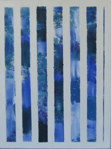 Painting titled "A Blue Shuttered Mo…" by David Maggard, Original Artwork, Acrylic