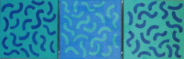 Painting titled "Squiggles and Squar…" by David Maggard, Original Artwork, Acrylic