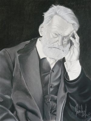 Gravures & estampes intitulée "Victor Hugo" par David Marchal, Œuvre d'art originale, Gravure