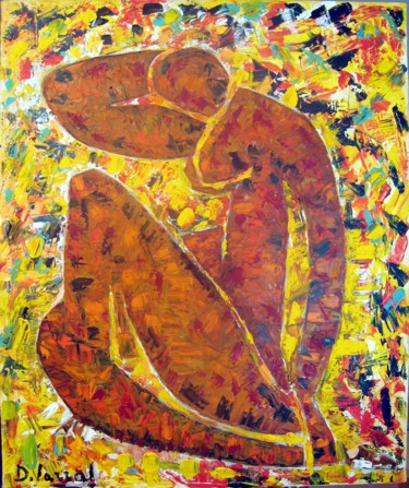 Painting titled "la metisse a Matisse" by David Mazza, Original Artwork, Oil