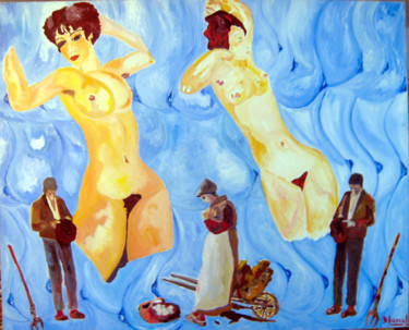 Painting titled "La voie lactée" by David Mazza, Original Artwork, Oil