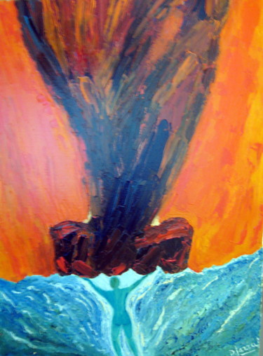 Peinture intitulée "La force du destin" par David Mazza, Œuvre d'art originale, Huile