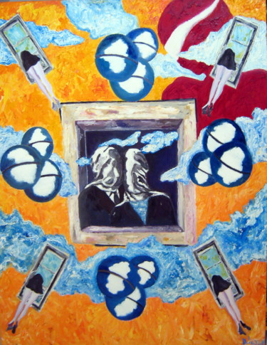 Peinture intitulée "L'inconnu, l'inconn…" par David Mazza, Œuvre d'art originale, Huile