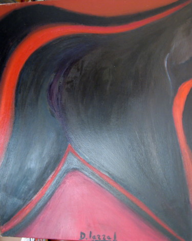 Peinture intitulée "La rondeur fatidique" par David Mazza, Œuvre d'art originale, Huile