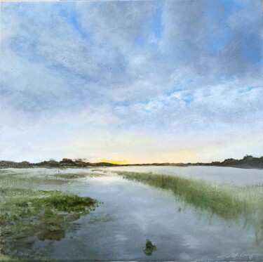 Картина под названием "Mill Pond at Truro,…" - David Mccurry, Подлинное произведение искусства, Масло Установлен на Деревянн…