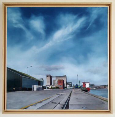 Painting titled "Kennedy Quay, Cork…" by David Mccurry, Original Artwork, Oil Mounted on Wood Panel