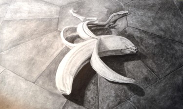 Dessin intitulée "La banane" par David Mostacci, Œuvre d'art originale, Crayon