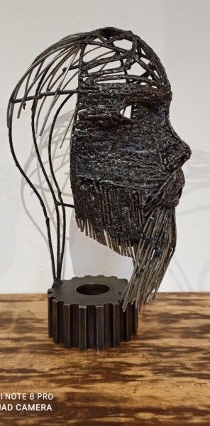 Sculpture intitulée "Yab" par David Nativel, Œuvre d'art originale, Fil de fer