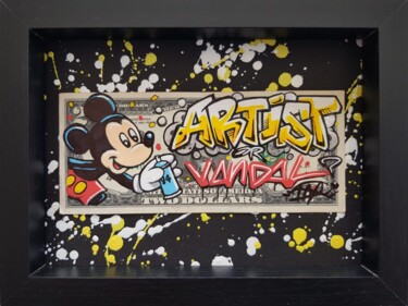 Malerei mit dem Titel "Artist or Vandal" von David Nicolas (Daru), Original-Kunstwerk, Acryl Auf Holzplatte montiert