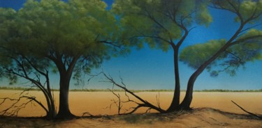 Pintura titulada "Sunburnt Sands" por David O'Halloran, Obra de arte original, Oleo