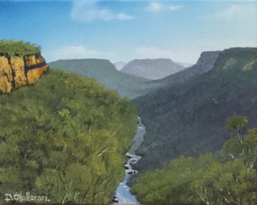 Painting titled "Blue Mountain Pass" by David O'Halloran, Original Artwork, Oil