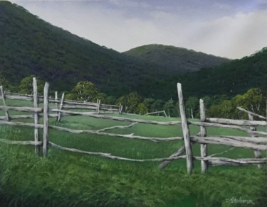 Painting titled "Old Cattle Yards, S…" by David O'Halloran, Original Artwork, Oil