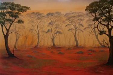 Malerei mit dem Titel "Abstract Outback" von David O'Halloran, Original-Kunstwerk, Acryl