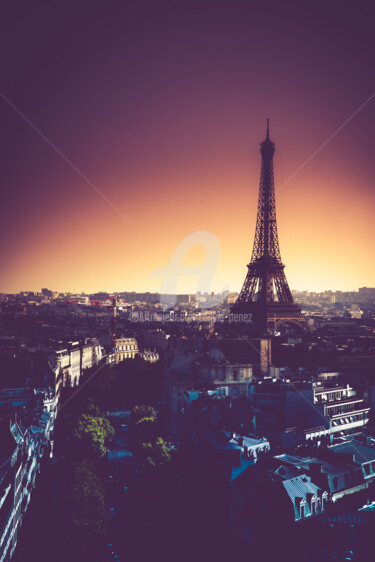 Fotografia intitolato "Tour Eiffel Paris II" da David Penez, Opera d'arte originale, Fotografia digitale