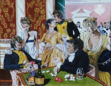 Pintura intitulada "THE LOST GAME" por David Sankey, Obras de arte originais, Óleo