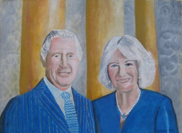 Painting titled "ROYALTY IN BLUE" by David Sankey, Original Artwork, Oil