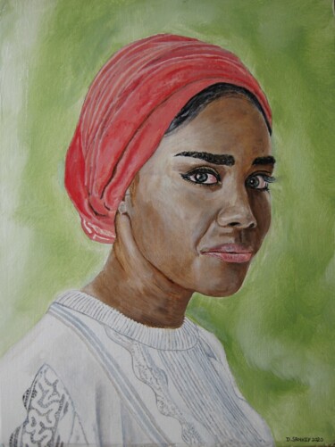 Peinture intitulée "NADIYAH HUSSAIN" par David Sankey, Œuvre d'art originale, Huile