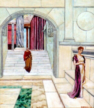 Painting titled "CLAUDIUS AND URGULA…" by David Sankey, Original Artwork, Oil