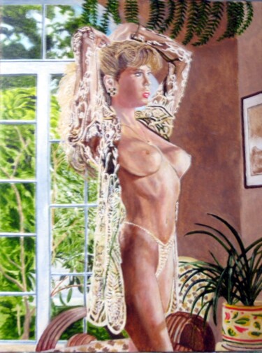 Malerei mit dem Titel "RACHEL" von David Sankey, Original-Kunstwerk, Öl