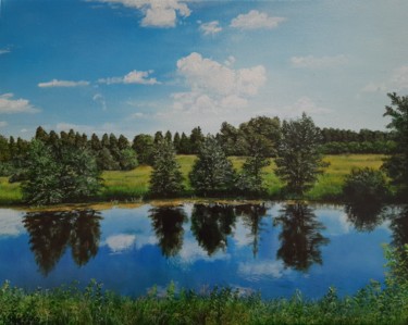 Картина под названием "лето" - Давид Саргсян, Подлинное произведение искусства, Масло Установлен на Деревянная рама для носи…