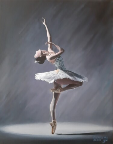 Картина под названием "ballerina" - Давид Саргсян, Подлинное произведение искусства, Масло Установлен на Деревянная рама для…