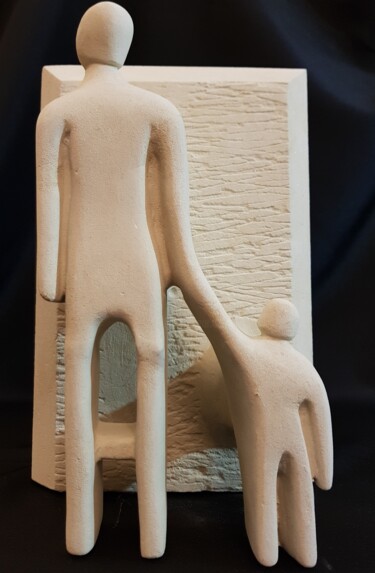 Escultura intitulada "l'accompagnement" por David Senez, Obras de arte originais, Pedra