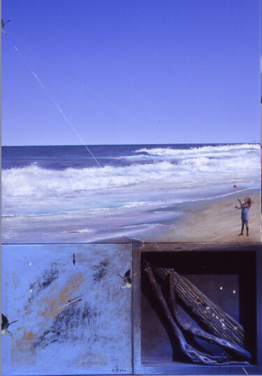 Pintura titulada "la mémoire et la mer" por David Siboni, Obra de arte original, Acrílico Montado en Bastidor de camilla de…