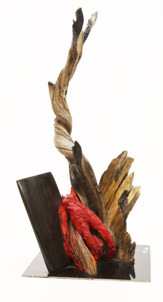 Skulptur mit dem Titel "arbrefemme2" von David Siboni, Original-Kunstwerk, Holz