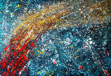 Pintura intitulada "Somewhere in Space" por David P. Silva, Obras de arte originais, Acrílico